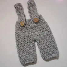 Вязаные штанишки для малышей-Новорожденный Габаритные подтяжки-Детские для фотосессий-Штаны с подтяжками вы выбираете цвет