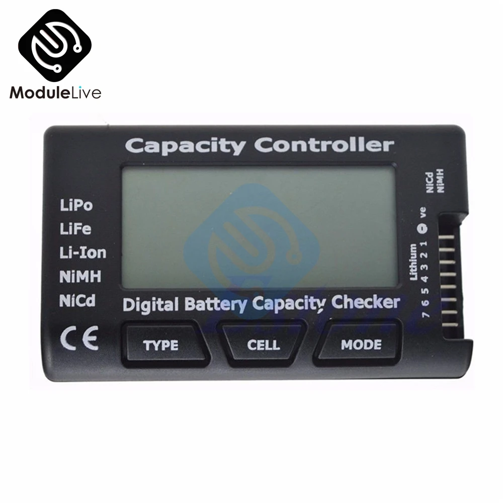 

Universal RC CellMeter-7 Digital Cell Battery Capacity Checker For LiPo LiFe Li-ion Nicd NiMH Battery Voltage Tester Checking