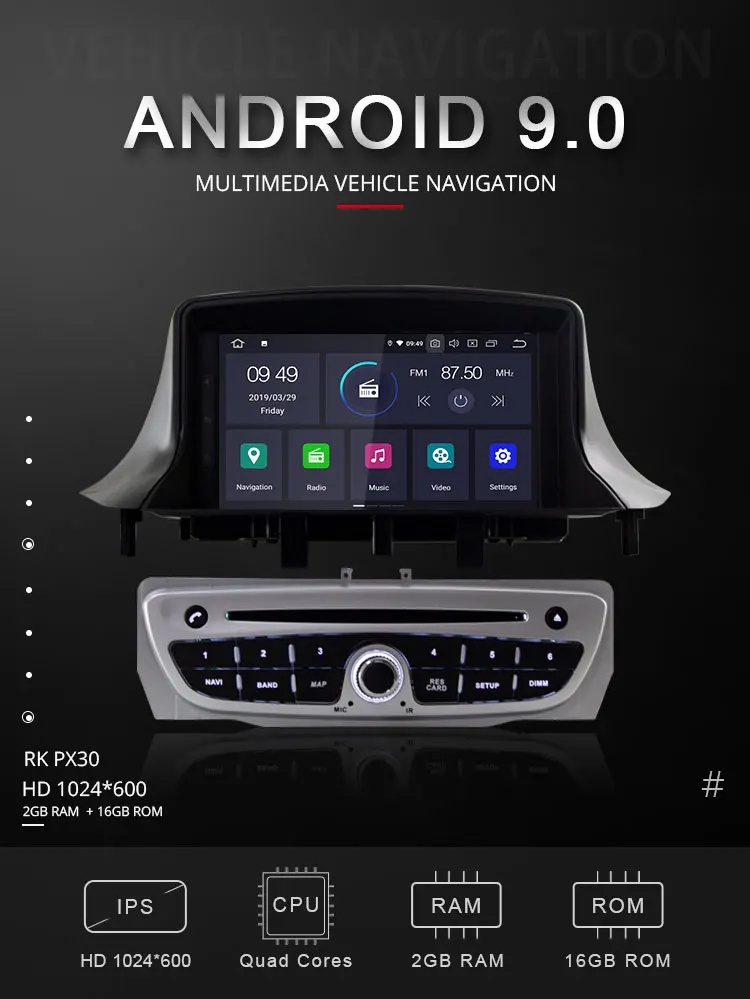 Perfect TOPBSNA 1 din Android 9.0 Car DVD Player For Megane 3 Fluence 2009-2015 Multimedia GPS Navi Automotive headunit Stereo WIFI RDS 1 Perfect TOPBSNA 1 din Android 9.0 Car DVD Player For Megane 3 Fluence 2009-2015 Multimedia GPS Navi Automotive headunit Stereo WIFI RDS 1