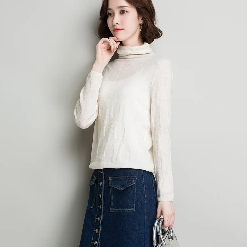 #Special Offers 100%Wool Brand Sweater Spring Fall Women Sweater New Casual Solid Color Knit Turtleneck Sweater Loose Bottoming Thin Sweater #Special Offers 100%Wool Brand Sweater Spring Fall Women Sweater New Casual Solid Color Knit Turtleneck Sweater Loose Bottoming Thin Sweater
