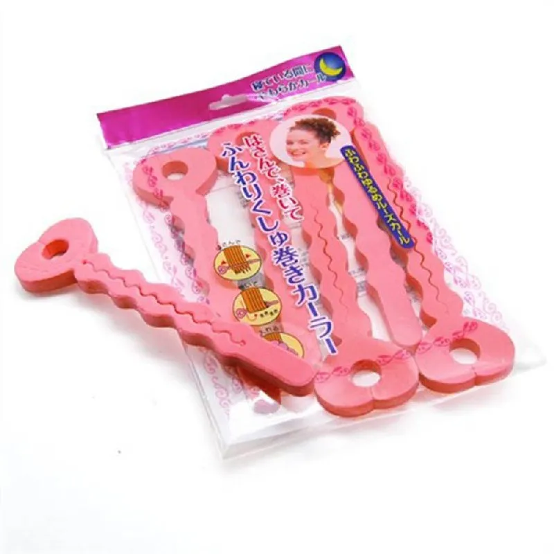 Дешевый 2017 Горячие 6 шт. magic губка пены Подушки DIY укладки волос ролики бигуди Твист инструмент Soft