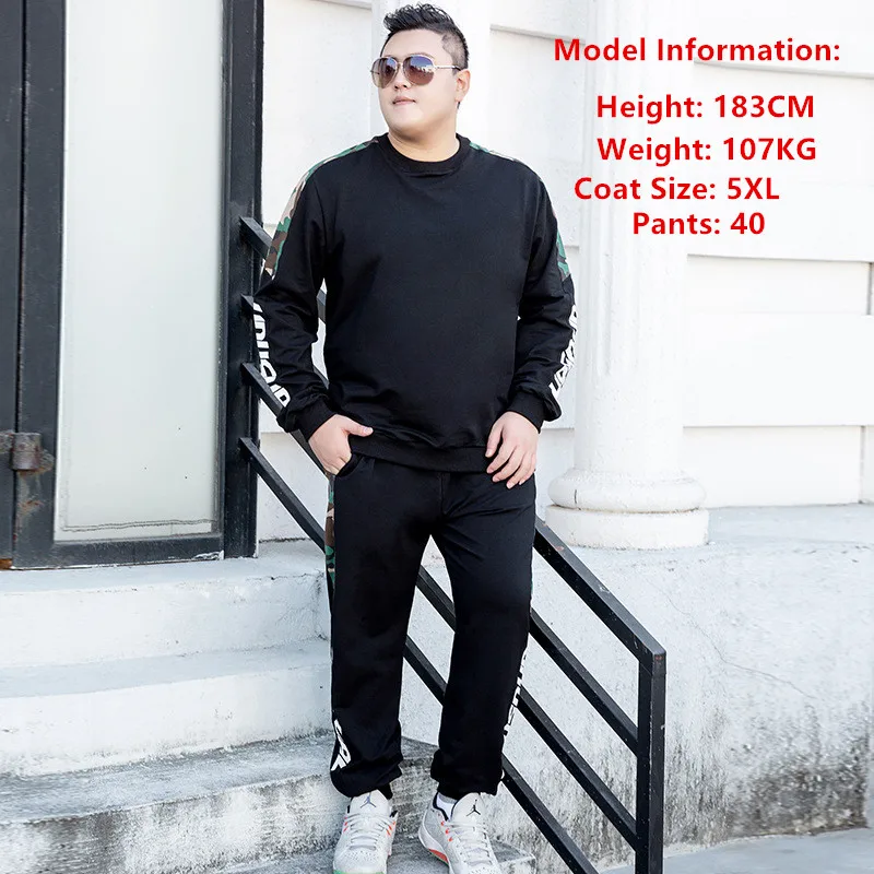 Tuta sportiva da Uomo taglie forti 6XL Tuta da allenamento Mannen Chandal  Roupas 7XL 8XL 9XL abbigliamento Streetwear set di felpe Tuta Uomo|Men's  Sets| - AliExpress