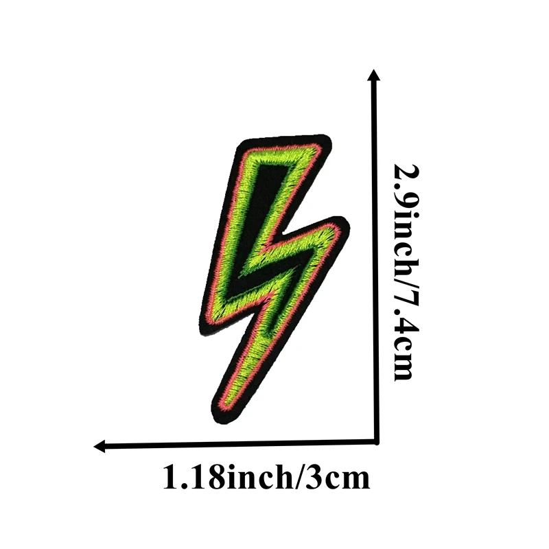 10 шт. розовый и неоновый зеленый блестящий вышитый Утюг на нашивках для одежды