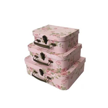 

At the end 2019 Clearance of tail box pink color metal handle Flower gift box wedding party Free shipping by epacket