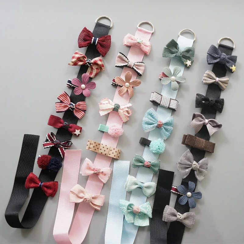 

Children Hair clips Cute Girls Flowers Bowknot Hairpin Bebe Dots Hair Bow clips kids Barrettes Hair Accessories 8pcs/set