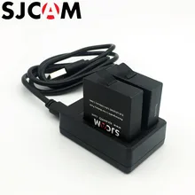 Original SJCAM 2PCS Batteries 3.8V 1000mAh Rechargable Battery+Dual Charger For SJCAM SJ6 Legend Sport Action Camera Accessories