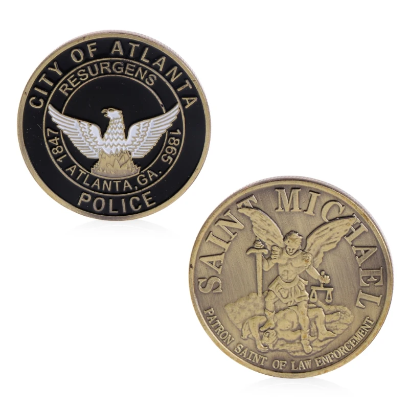 

Saint Michael Atlanta Police Department Commemorative Challenge Coins Collection Token Art