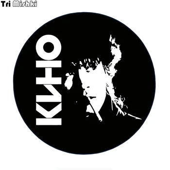 

Tri Mishki WCS711# 14x14cm Viktor Tsoi Kino car sticker PVC coloful Decals Motorcycle Accessories sticker