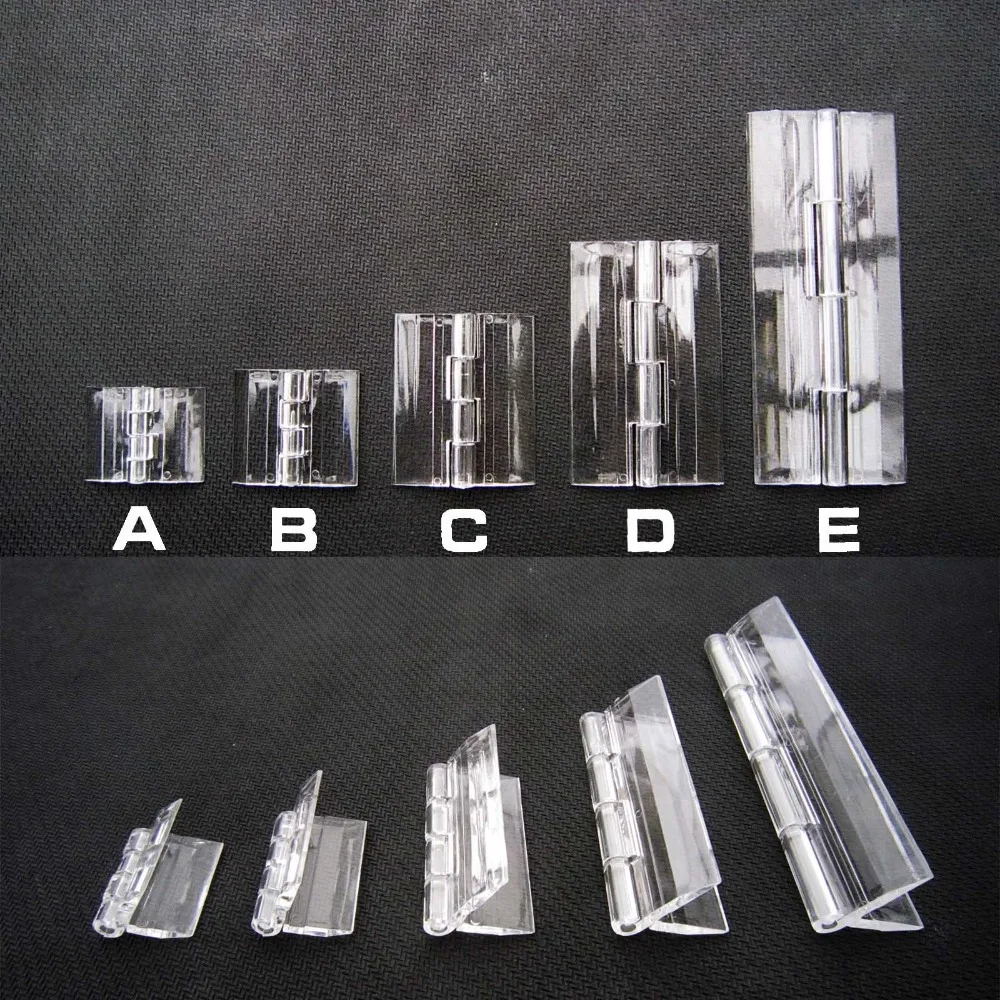 

6pcs Clear Transparent Acrylic Plastic Hinge Box Piano Plexiglass Hinge