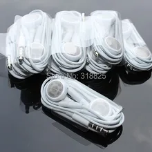 Лучшее качество 3,5 мм стерео гарнитура наушники-вкладыши Наушники с микрофоном и регулятором громкости для iPhone 4S 4 3g S 3g iPad