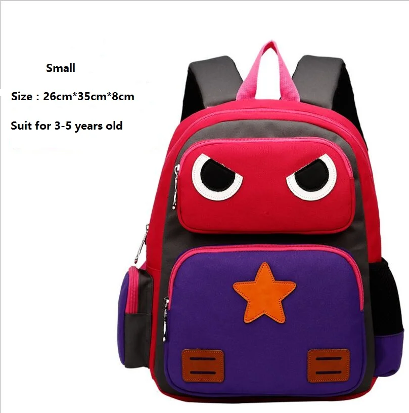 Новые модные детские Мультяшные рюкзаки детские школьные ранцы для мальчиков и девочек Школьный Рюкзак Для школы рюкзак mochilas infantis - Цвет: red purple small