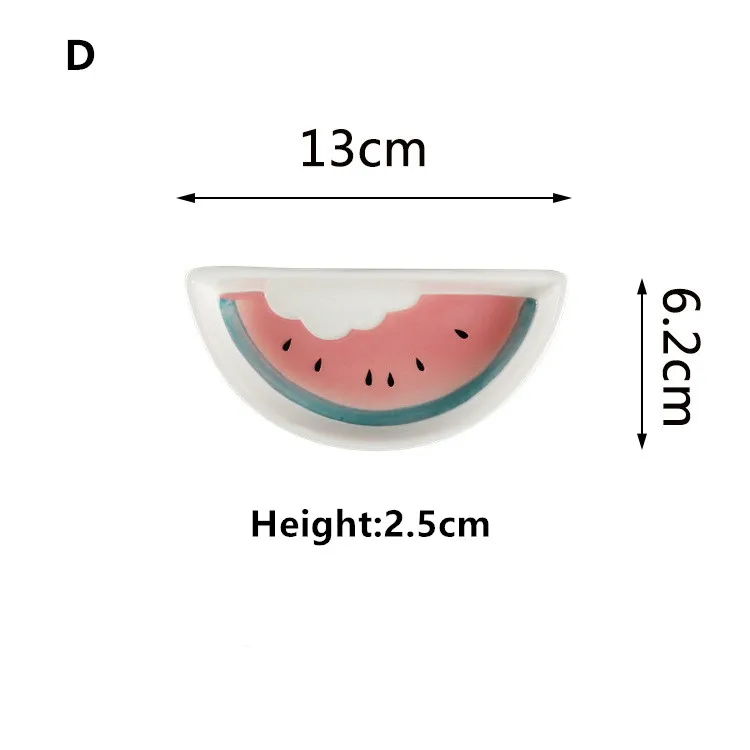 Керамическое ювелирное блюдо, серьги, кольцо, ожерелье, лоток для хранения редиски, милое блюдо для домашних животных, мультяшная посуда, уксус, тарелка для приправы, соуса - Цвет: D