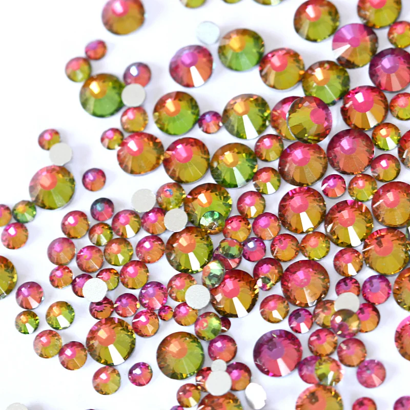

SS3-SS34 3D Nail Art Rhinestone Rainbow Flatback Colorful Non Hot Fix Rhinestones Glitter Rhinestones For Nail Art DIY Y3551