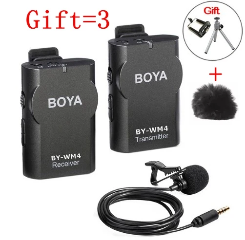 

BOYA BY-WM4 Wireless Lavalier Microphone system for Canon Nikon Sony Panasonic DSLR Camera Camcorder iphone android smartphone