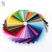 Ручной работы 42 шт. нетканый Войлок 1 мм Толщина полиэфирная ткань Войлок DIY шитье ремесло и куклы домашний декор материал 10X10 см