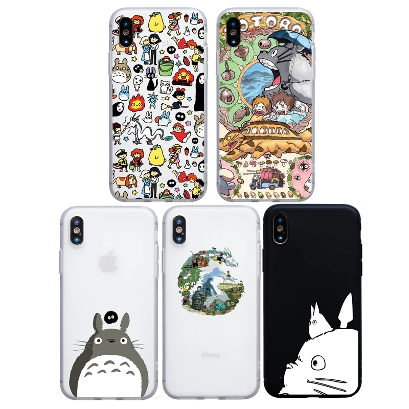 ホット日本アニメ宮崎 Miyaz かわいいトトロ Tpu ケースのための Iphone 5 S Se 6 6 S プラスのためのカバー Iphone X Xs 最大 Xr 7 8 プラス電話ケース Case For Iphone Phone Casescase For Iphone 5s Aliexpress
