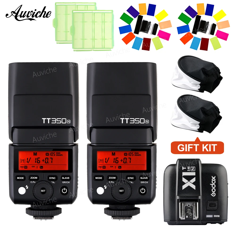 

GODOX Mini TT350N Camera Flash Speedlite I-TTL Flash Speedlite with X1T-N Transmitter trigger for nikon Speedlite SLR camera