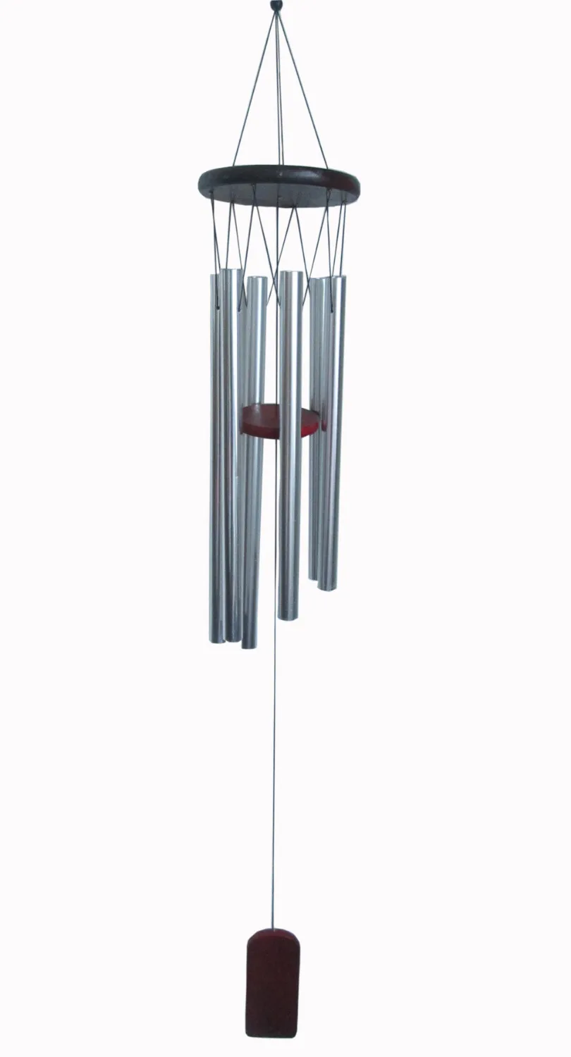 

Spectra Silver Color Grace Deep Resonant Relaxing Chapel Church Bells Wind Chimes 6Tubes M02155