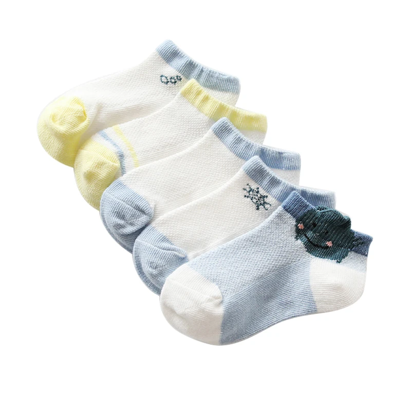 Baby Socks Newborn 5Pairs/lot Baby Socks Summer Mesh Thin Baby Socks for Girls Cotton Newborn Boy Toddler Socks for 0~3 Year - Цвет: 0-1Year