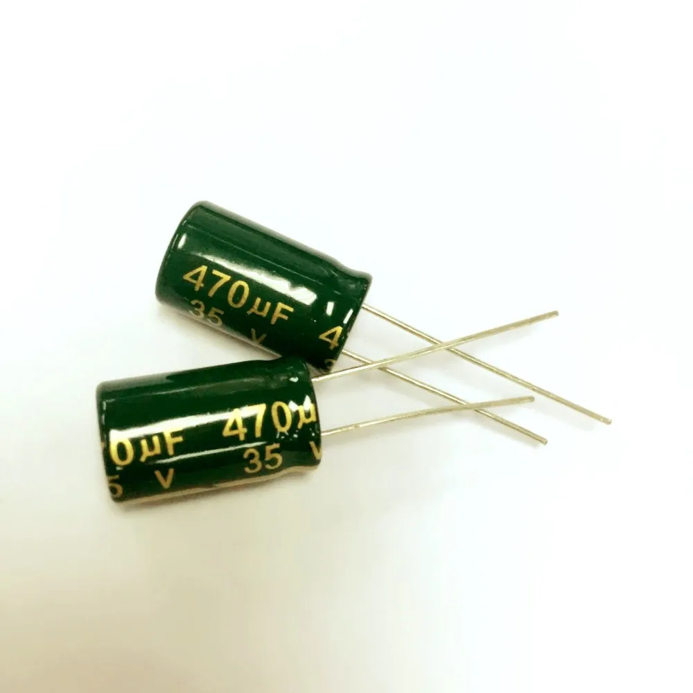 100 шт. новый алюминиевый электролитический конденсатор 470 мкФ 35V 10x17mm LOW ESR|electrolytic