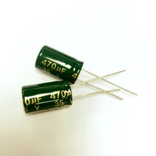 100 pcs New 470 uf 35 v 10X17mm LOW ESR Capacitor Eletrolítico de Alumínio