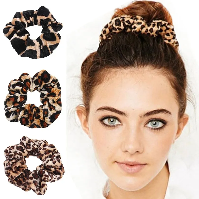 Hair Scrunchies Velvet Hairband Ponytail Holder Tie Bow for Women Tie