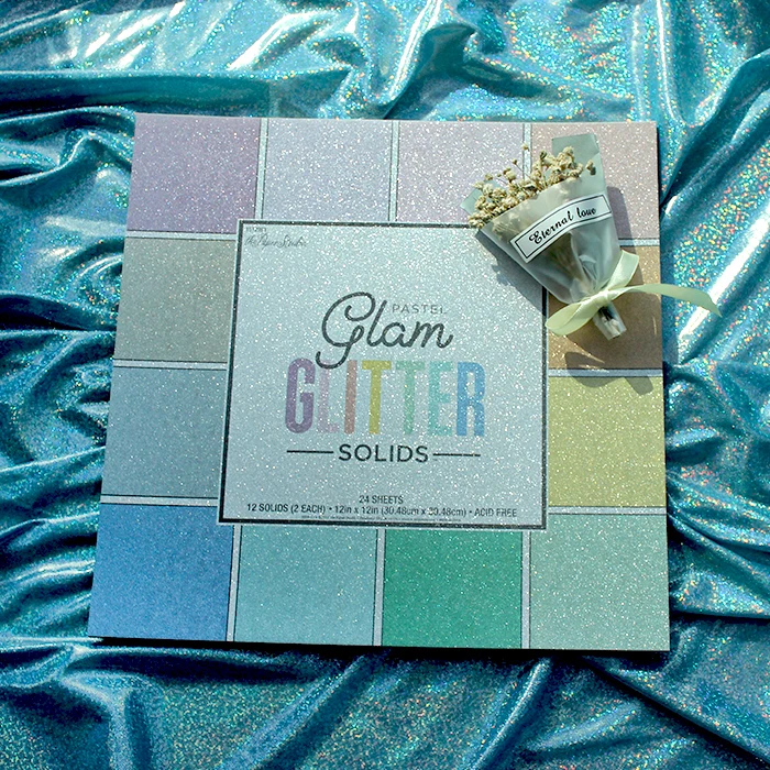 

12 Inch Glitter Solids handmade background paper Scrapbook Paper 24sheets,DIY Card Making/ Home Deco Craft Paper