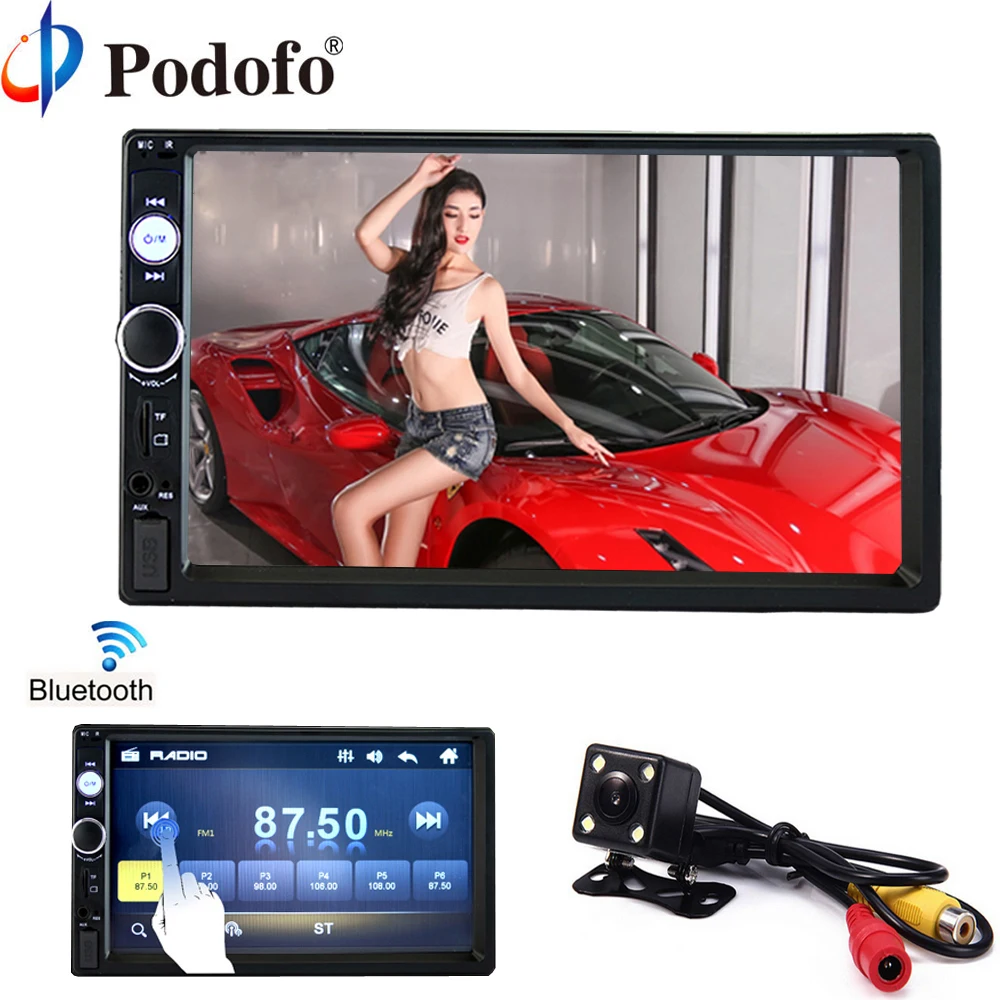 Podofo 2 din font b car b font font b radio b font 7 HD Player