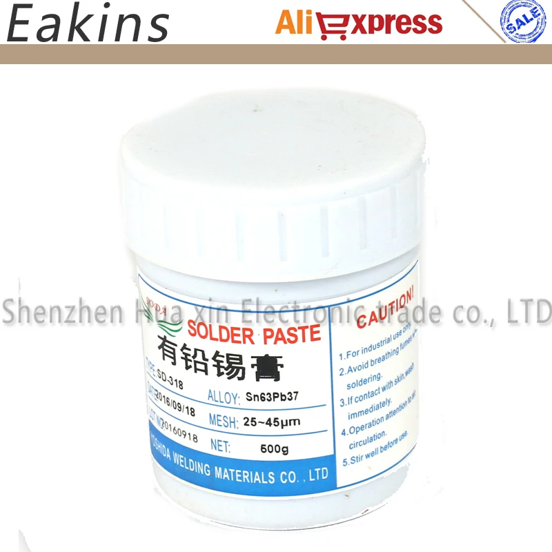 Low Temperature No-clean SMT Lead-bearing LED Solder Paste BGA Flux Sn63Pb37 500g | Инструменты
