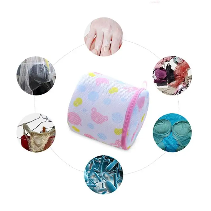 سستة الملابس الداخلية حقيبة غسيل اسطوانة شبكة صافي الملابس الداخلية التوقف الملابس الداخلية الصدرية الغسيل حقيبة التخزين سلال للملابس لواز...