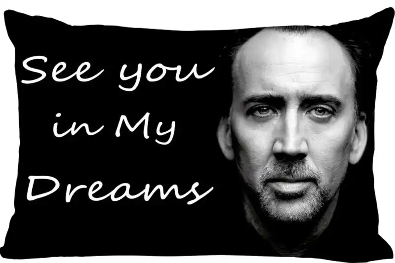 Nicolas Cage Throw Pillow Case Cover Bed Decor Cushion Pillowcase 30/"x20/"