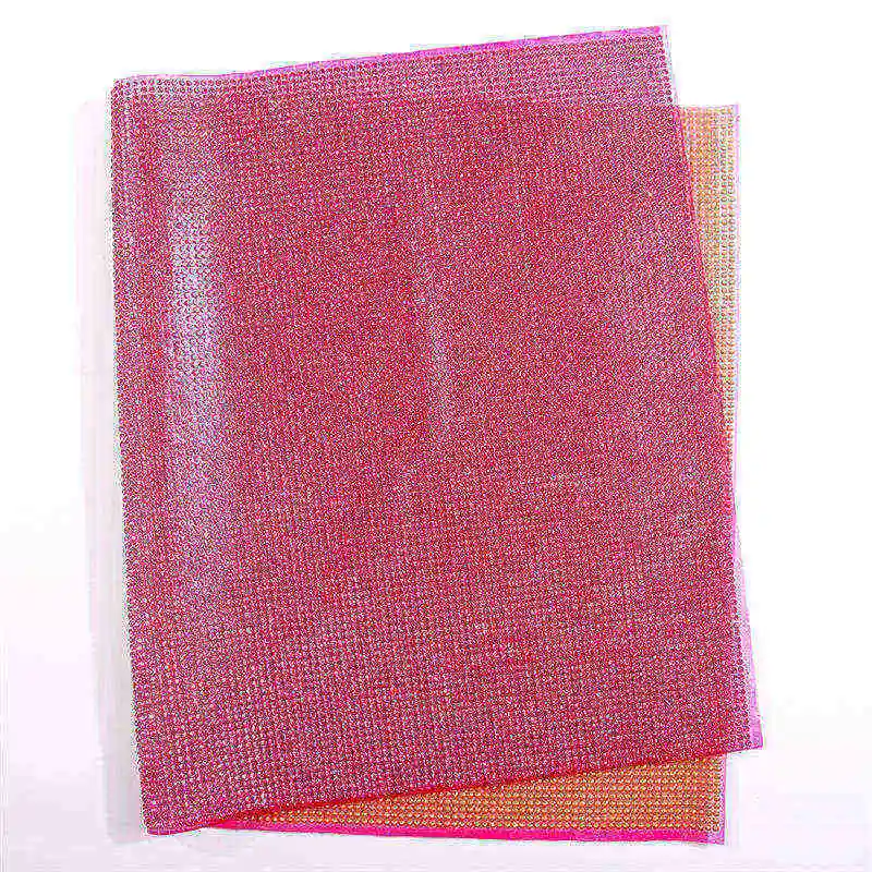 Самоклеющиеся наклейки на стекло стикер из кристаллов страз украшения для скрапбукинга 24*40 см/шт ремесла платье одежда аксессуары - Цвет: rose red