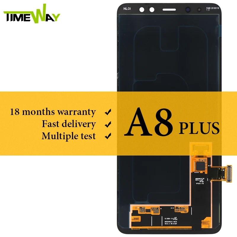 

Grade LCD For Samsung A8 Plus 2018 LCD Dispaly Super AMOLED With Touch Screen Assembly For Samsung A730F A730X Screen