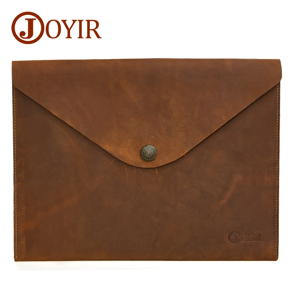 

Genuine Leather Document Bag A4 Ipad Bag Leather Solid Vintage Hasp Handbag Clutch Bag Envelope For Men Man's Clutch New