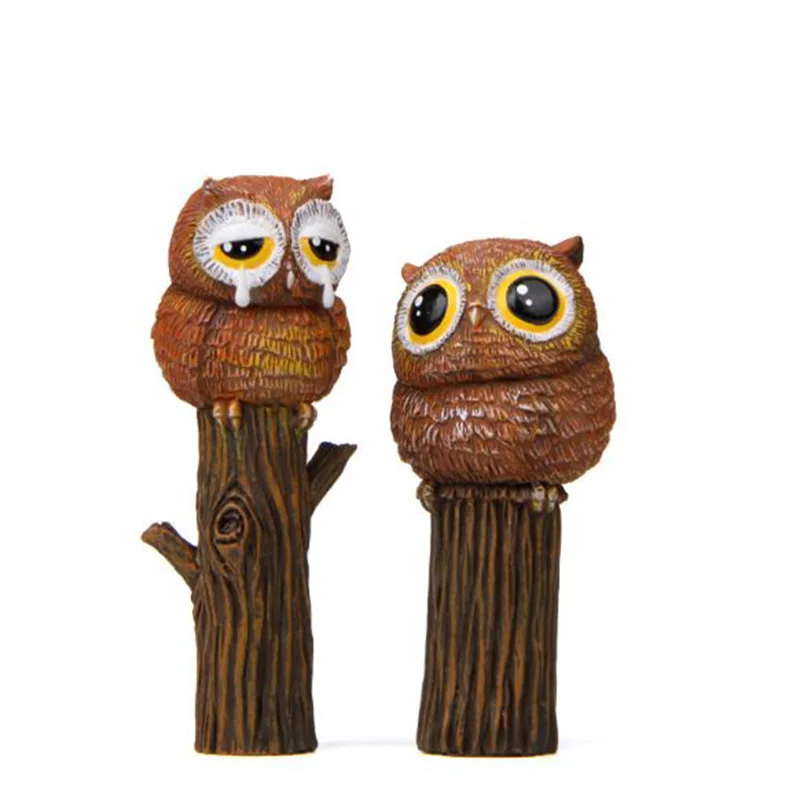 

1 Pc Kawaii Owl Model Action Figure Toy Animal Owl Resin Craft Ornament Toy