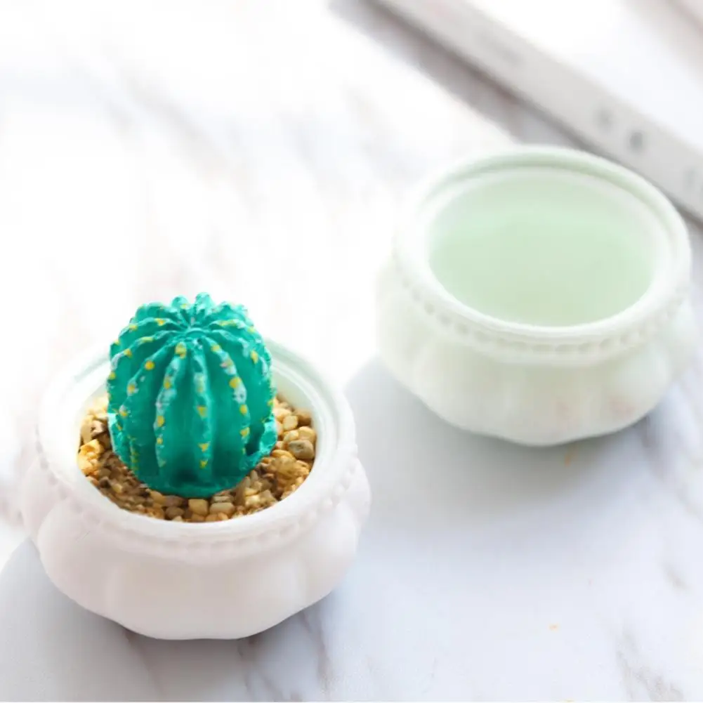 

3D Succulent Plant Flower Pot Silicone Mold Gypsum Ceramics Fleshy Flower Bonsai Vase Maker DIY Handmade Planter Holder Mould