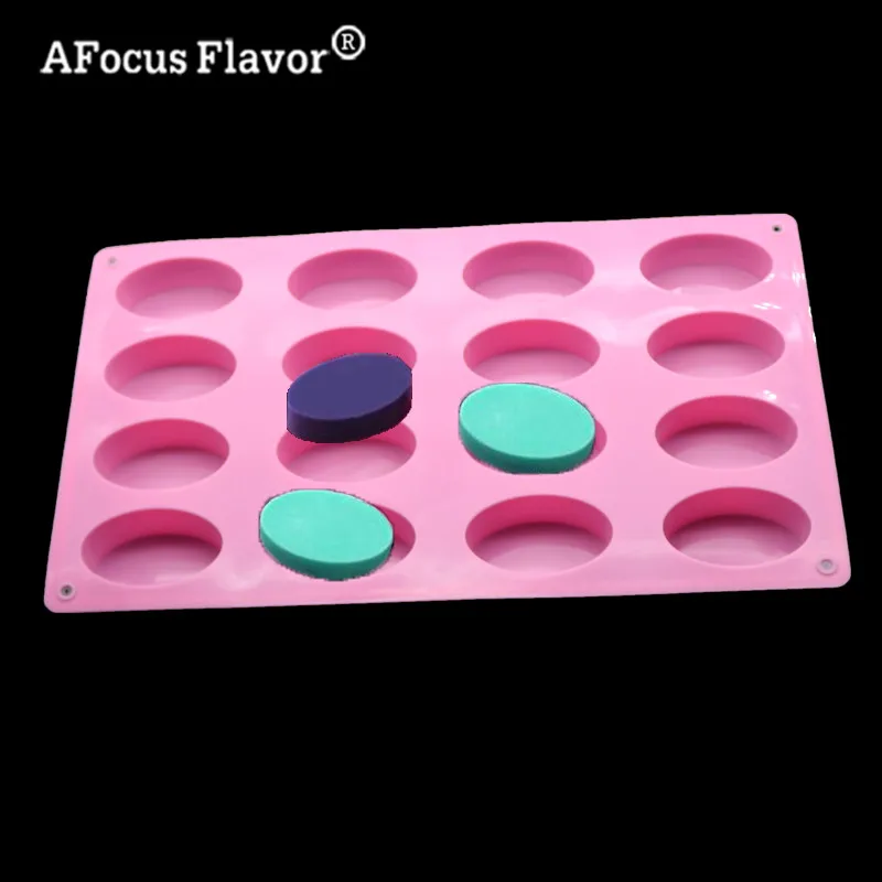 

1 Pc DIY Natural Soap Silicone Mold Cavity 16 Oval Soap Making Lace Cakes Pastries Baking Pan Kitchen Stencil Accessoriess