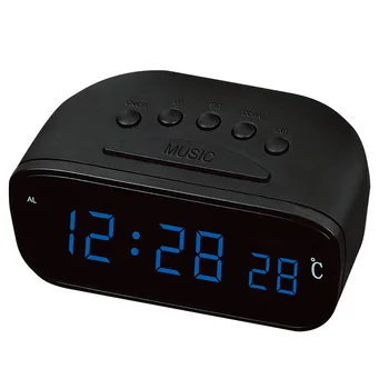 

LED Table Alarm Clock Temperature Digital Electronic Clock Desktop Clock Blue Green Red Light Modern Design Home Decorations