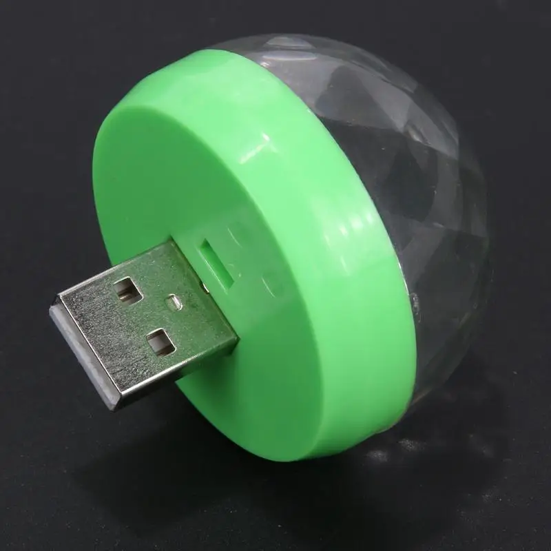 Mini-USB светодиодные фонари для вечеринки Портативный кристалл магический шар домашнего вечерние караоке украшения красочные сцены