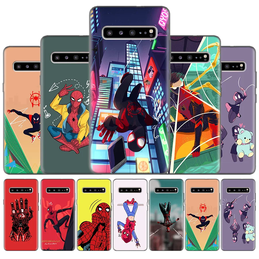 

Silicone Case Cover Shell For Samsung Galaxy S10 S10e 5G S9 S8 J8 J6 J4 Plus 2018 M40 M30 M20 M10 Spider Man Far From Home Movie