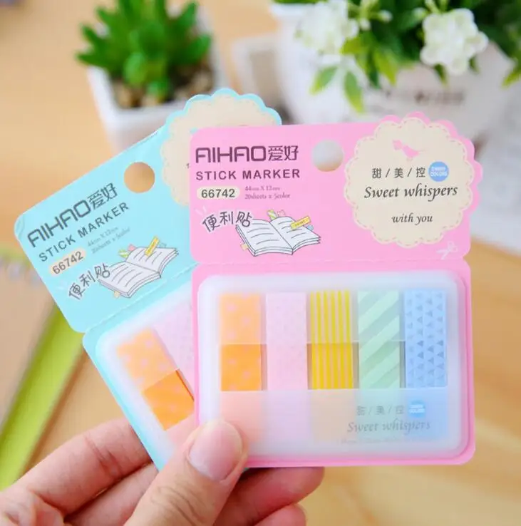 

Sweet Whispers with You Self-Adhesive Memo Pad Sticky Notes Post It Bookmark School Office Supply