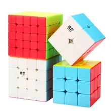 QIYI QIYUAN S 2x2x2 4*4*4 5*5*5 Stickerless волшебный куб скоростная головоломка 2x2 4x4 5x5 куб развивающий магический куб игрушки подарки