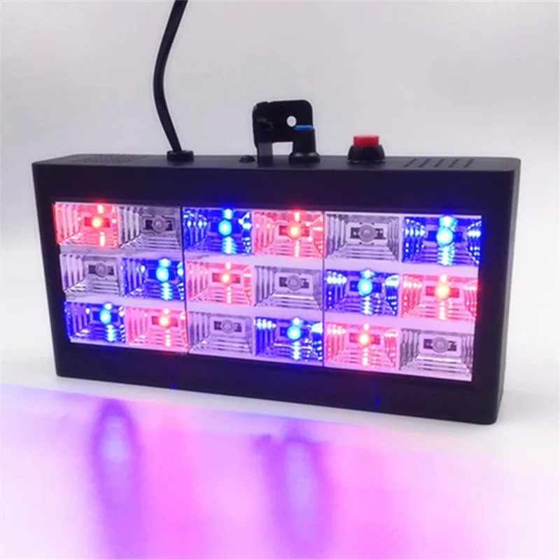 Koop Mini Sound Control 18 RGB LED Strobe Sound Control Voor Party Club Disco voice music Stage Verlichting Projector Club Bar 110 v 220 v