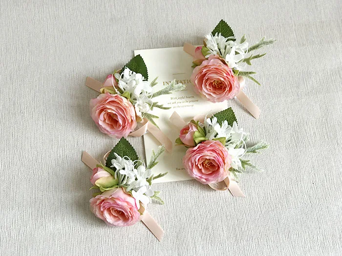 wedding wrist corsage boutonniere marriage  (5)