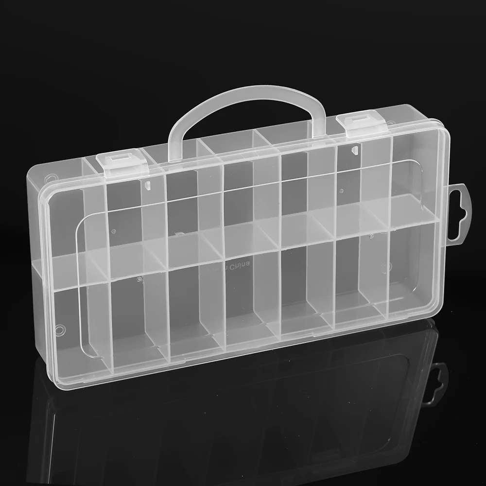Ручная прозрачная 14 решетчатая коробка, пластиковая коробка для хранения, приманки для ювелирных изделий, игла для хранения ниток, инструменты для домашнего хранения