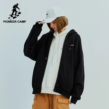 Pioneer camp Новая зимняя Женская флисовая куртка брендовая одежда с капюшоном Свободная куртка пальто для женщин хлопковая верхняя одежда AJK801427S