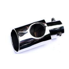 1PCS Stainless Steel Chromed Silver Rear Exhaust Pipe Outlet For Toyota Prado 2010-2018