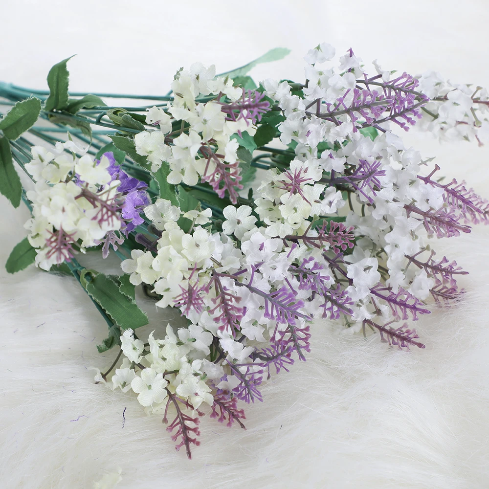 10 головок искусственная Лаванда Цветок для свадьбы украшение дома Прованская Лаванда цветы букет для сада комнаты декор