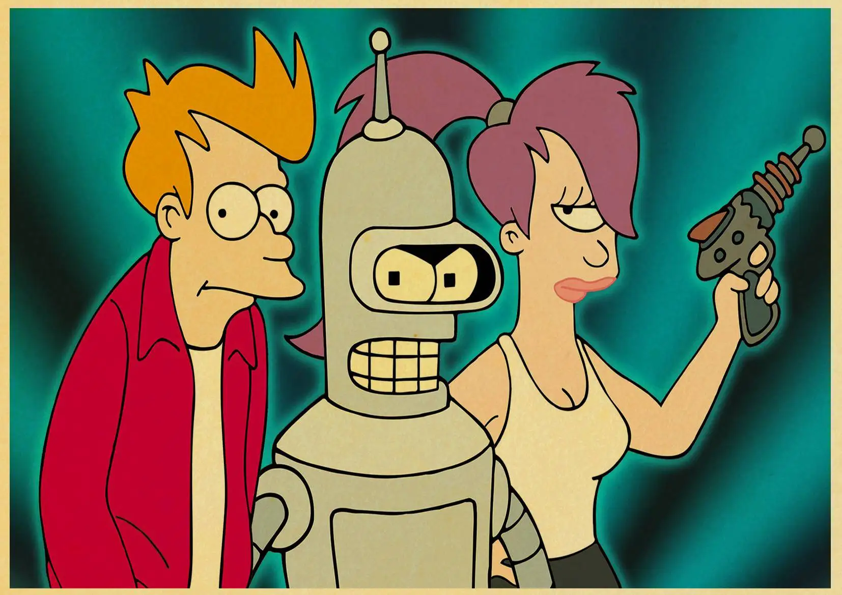 Комический фильм плакат Futurama плакаты Винтаж Крафт-Бумага ремесла печать для детской комнаты стены мультфильм декоративная живопись - Цвет: D130