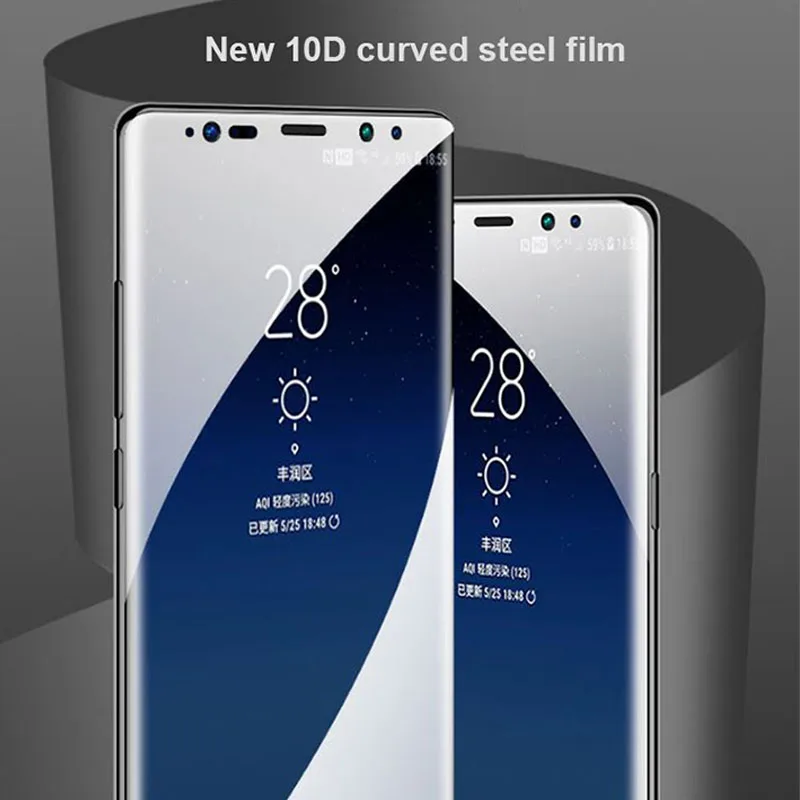 Закаленное стекло 10D для Samsung Galaxy note 8 защита экрана ультратонкая Защитная пленка 9